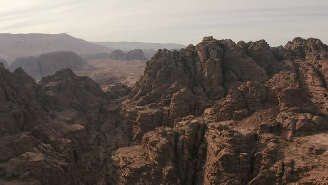 Jordan Mountains Petra Aerial Drone Middle East