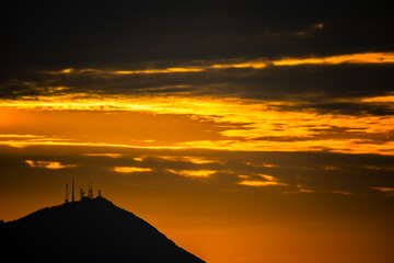 Fototapeta premium 皿倉山の上空の夕空20180603-2