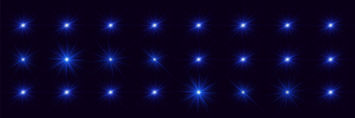 A collection of highlights. Sparkling lighting effects with vibrant shimmer. Glare of stars and light. Shining background.