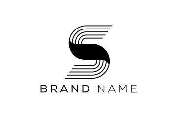 Abstract linear letter s logo design for your brand