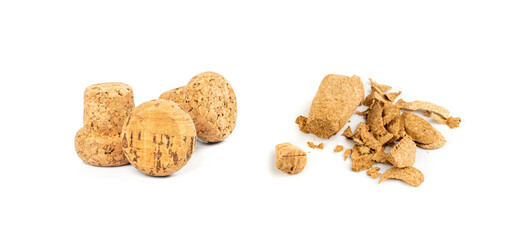 Wine Corks Isolated, Cork Stoppers Set, Cork Caps
