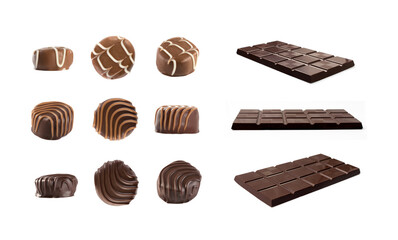 Chocolate Sweets Isolated