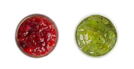 Cranberry Jam Smear, Red Marmalade Splash, Cranberries Jelly, Fruity Confiture Smudge