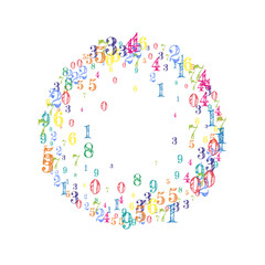 School math notebook cover. Colorful childish