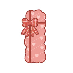 letter I bubble cute alphabet gift and ribbon pink heart for valentine baby shower birthday party 