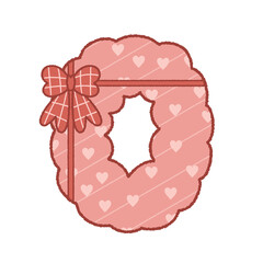 letter O bubble cute alphabet gift and ribbon pink heart for valentine baby shower birthday party 