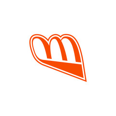 vector design for the letter M logo in a vintage style that you can use for a t-shirt design or for your business identity logo