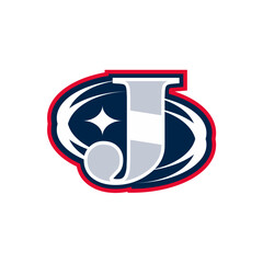 vintage style letter j logo vector design that you can use for t-shirt designs or for your business identity logo