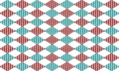 green and red ring diamond checkerboard, chessboard seamless Repeat seamless pattern design for fabric printing or background 