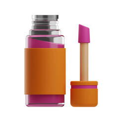 Cosmetics Brush 3D Illustration