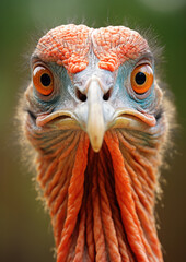 Fototapeta premium Turkey looking straight at the camera