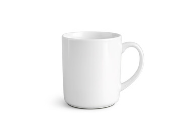 White cup isolated on white background