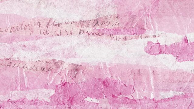 Pink paper scrapbook background texture loop. Suitable for Valentine's Day.