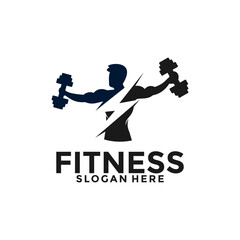 Fitness and Gym Logo Design Vector, Sport and Fitness logo template