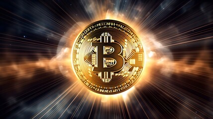 Bitcoin Pumping going up mooning fast like the speed of light crypto bullish landscape background wallpaper article