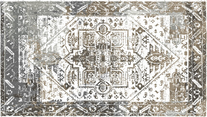 Carpet and Fabric print design with grunge and distressed texture repeat pattern 
