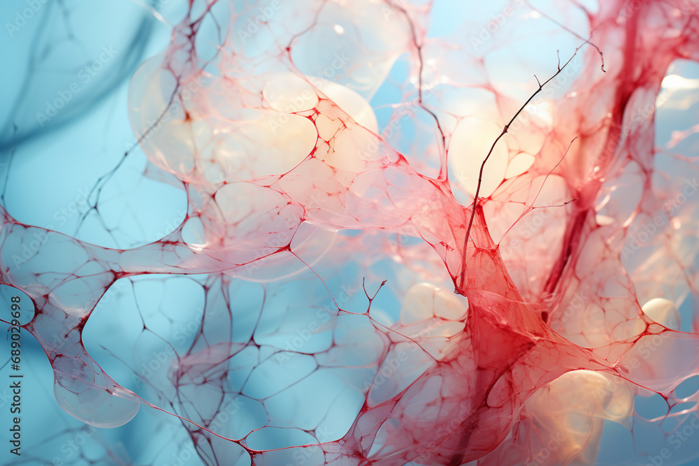 Poster impressionistic abstraction of medical imaging, capturing the essence of diagnostic technologies.