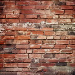 Old red bricks wall background