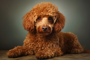 Portrait of a poodle dog