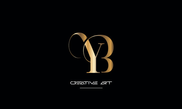 BY. YB. B. Y abstract letters logo monogram