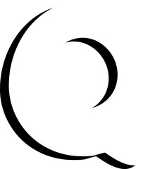 cute alphabet uppercase q