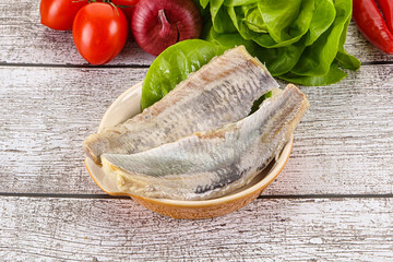 Herring fillet in the oil