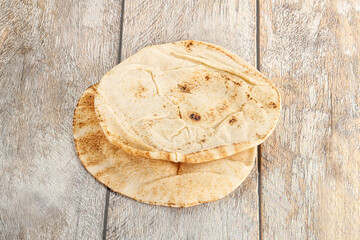 Traditional eastern round pita bread