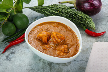Indian cuisine - Masala with prawn
