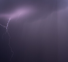 Dramatic Lightning Strike Illuminating the Night Sky