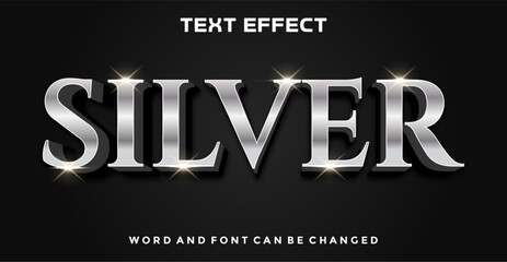 Silver editable text effect