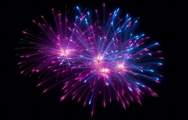 Obraz premium A dazzling view of colorful fireworks bursts across the night sky, fireworks in the night sky, fireworks in the sky, fireworks in the night, happy new year fireworks, happy new year, new year, night