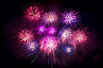 A dazzling view of colorful fireworks bursts across the night sky, fireworks in the night sky, fireworks in the sky, fireworks in the night, happy new year fireworks, happy new year, new year, night