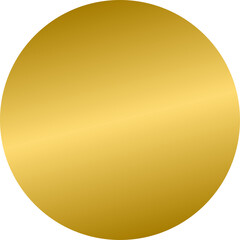 Golden circle round, dot sign