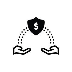 Black solid icon for beneficiary