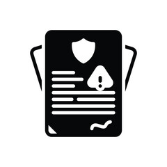 Black solid icon for liabilities