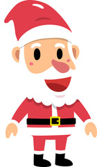 Cartoon christmas cute santa claus for design.