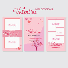 Valentine Mini Session template for Photographer, Valentine Sales template