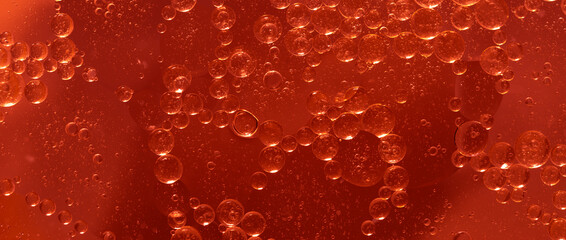 Abstract red water bubbles background
