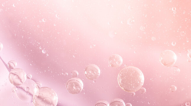 Abstract Pink water bubbles background