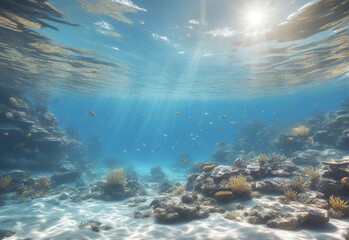 Fototapeta na wymiar Underwater Coral Reff Scene