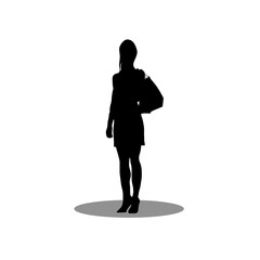 Woman silhouette stock vector illustration