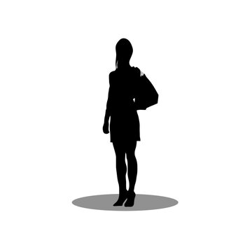 recommend clip art: Woman silhouette stock vector illustration