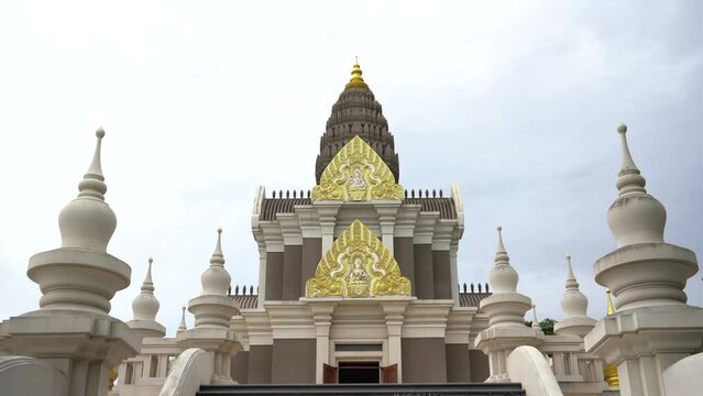 Front view of one temple inside the Wat chalong complex in Phuket island
