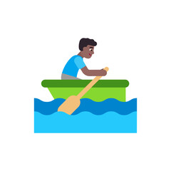 Man Rowing Boat: Medium-Dark Skin Tone