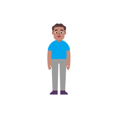 Man Standing: Medium Skin Tone