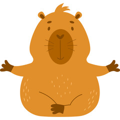 Obraz premium capybara does yoga