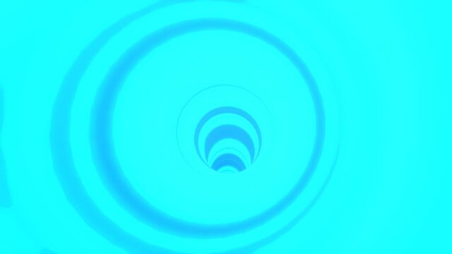 Futuristic loop animation, colored blue changing shapes Abstract pattern, infinty tube, futuristic corridor, disco, flying, moving forward.