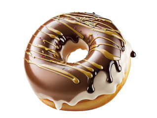 Delicious donut cut out - obrazy, fototapety, plakaty