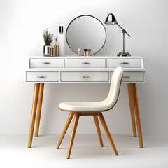 Minimalist Dressing Table in Trendy Setting, Modern Living