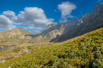 View of the famous Table Mountain, Cape Town, South Africa